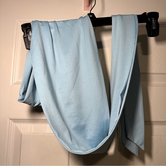 SHEIN Solid Tie Back Halter Top Blue - Picture 4 of 4